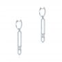 Platinum Platinum Diamond Earrings - Front View -  105345 - Thumbnail