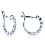 14k White Gold 14k White Gold Diamond Earrings - Front View -  1179 - Thumbnail