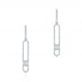  Platinum Platinum Diamond Earrings - Three-Quarter View -  105345 - Thumbnail