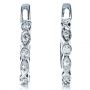 18k White Gold Diamond Earrings - Three-Quarter View -  1179 - Thumbnail