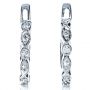 18k White Gold Diamond Earrings - Three-Quarter View -  1179 - Thumbnail