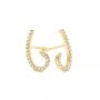 14k Yellow Gold 14k Yellow Gold Diamond Earrings - Three-Quarter View -  103695 - Thumbnail