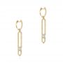 14k Yellow Gold 14k Yellow Gold Diamond Earrings - Front View -  105345 - Thumbnail