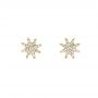 14k Yellow Gold 14k Yellow Gold Diamond Earrings - Front View -  103693 - Thumbnail