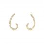 14k Yellow Gold 14k Yellow Gold Diamond Earrings - Front View -  103695 - Thumbnail