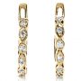 14k Yellow Gold 14k Yellow Gold Diamond Earrings - Three-Quarter View -  1179 - Thumbnail
