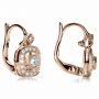 14k Rose Gold 14k Rose Gold Diamond Filigree Earrings - Front View -  1182 - Thumbnail