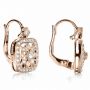 18k Rose Gold 18k Rose Gold Diamond Filigree Earrings - Front View -  1183 - Thumbnail