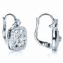 14k White Gold Diamond Filigree Earrings - Front View -  1183 - Thumbnail