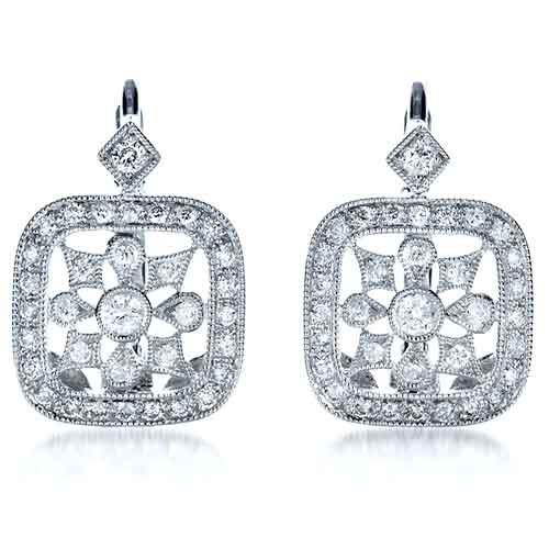 Diamond Filigree Earrings - Image