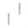 18k Yellow Gold 18k Yellow Gold Diamond Geometric Hexagon Hoop Earrings - Three-Quarter View -  105993 - Thumbnail