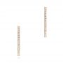 14k Rose Gold 14k Rose Gold Diamond Hoop Earrings - Three-Quarter View -  103778 - Thumbnail