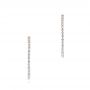 18k Rose Gold 18k Rose Gold Diamond Hoop Earrings - Three-Quarter View -  103779 - Thumbnail