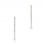 18k Rose Gold 18k Rose Gold Diamond Hoop Earrings - Three-Quarter View -  103781 - Thumbnail