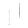 14k Rose Gold 14k Rose Gold Diamond Hoop Earrings - Three-Quarter View -  103781 - Thumbnail