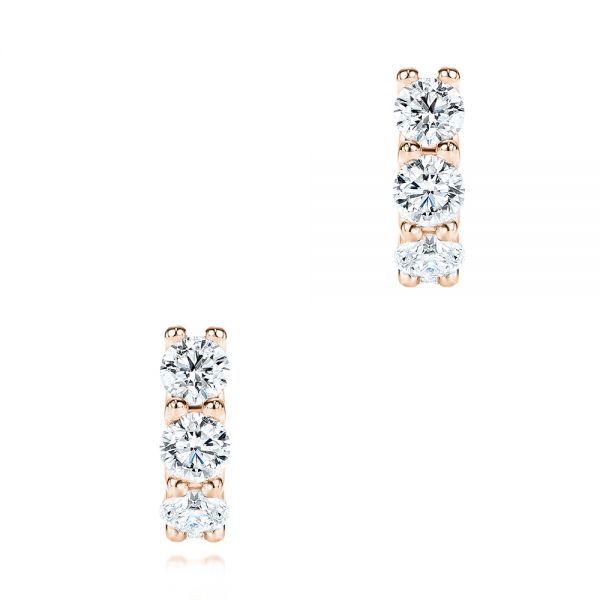 Diamond Hoop Earrings - Image