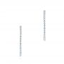 14k White Gold Diamond Hoop Earrings - Three-Quarter View -  103779 - Thumbnail
