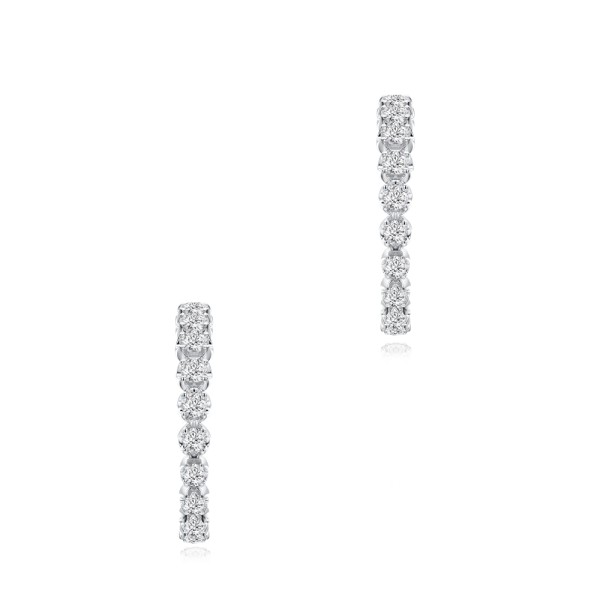 Diamond Hoop Earrings - Image