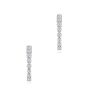 14k White Gold 14k White Gold Diamond Hoop Earrings - Three-Quarter View -  108010 - Thumbnail