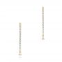 14k Yellow Gold 14k Yellow Gold Diamond Hoop Earrings - Three-Quarter View -  103781 - Thumbnail