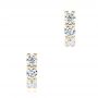 18k Yellow Gold 18k Yellow Gold Diamond Hoop Earrings - Three-Quarter View -  106687 - Thumbnail