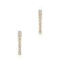 14k Yellow Gold 14k Yellow Gold Diamond Hoop Earrings - Three-Quarter View -  108010 - Thumbnail
