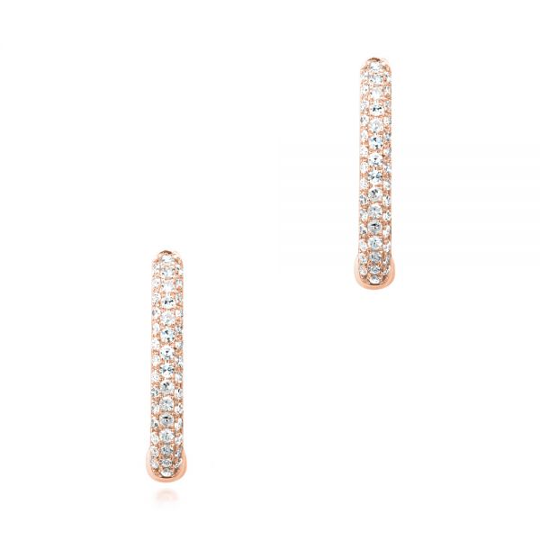 Diamond Huggie Earrings - Image