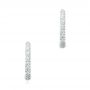 14k White Gold 14k White Gold Diamond Huggie Earrings - Three-Quarter View -  106985 - Thumbnail