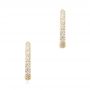14k Yellow Gold 14k Yellow Gold Diamond Huggie Earrings - Three-Quarter View -  106985 - Thumbnail
