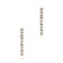 18k Yellow Gold 18k Yellow Gold Diamond Huggie Earrings - Three-Quarter View -  106988 - Thumbnail