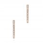 18k Rose Gold 18k Rose Gold Diamond Huggies - Three-Quarter View -  106339 - Thumbnail