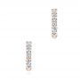 14k Rose Gold 14k Rose Gold Diamond Huggies - Three-Quarter View -  106343 - Thumbnail