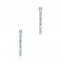 14k White Gold 14k White Gold Diamond Huggies - Three-Quarter View -  106338 - Thumbnail