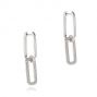 Platinum Platinum Diamond Link Earrings - Front View -  106992 - Thumbnail