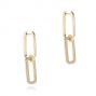 18k Yellow Gold 18k Yellow Gold Diamond Link Earrings - Front View -  106992 - Thumbnail