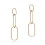 14k Yellow Gold 14k Yellow Gold Diamond Link Earrings - Three-Quarter View -  106986 - Thumbnail