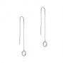 18k White Gold 18k White Gold Diamond Open Circle Threader Earrings - Front View -  105944 - Thumbnail