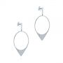  Platinum Platinum Diamond Pave Drop Earrings - Front View -  105290 - Thumbnail