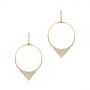 18k Yellow Gold 18k Yellow Gold Diamond Pave Drop Earrings - Three-Quarter View -  105290 - Thumbnail