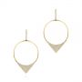 14k Yellow Gold 14k Yellow Gold Diamond Pave Drop Earrings - Three-Quarter View -  105290 - Thumbnail