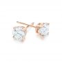 14k Rose Gold 14k Rose Gold Diamond Stud Earrings - Front View -  102567 - Thumbnail