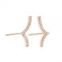 18k Rose Gold 18k Rose Gold Diamond Stud Earrings - Front View -  105325 - Thumbnail