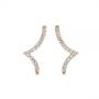 18k Rose Gold 18k Rose Gold Diamond Stud Earrings - Three-Quarter View -  105325 - Thumbnail