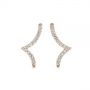 14k Rose Gold 14k Rose Gold Diamond Stud Earrings - Three-Quarter View -  105325 - Thumbnail