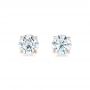 14k Rose Gold 14k Rose Gold Diamond Stud Earrings - Top View -  102567 - Thumbnail