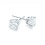 14k White Gold Diamond Stud Earrings - Front View -  102567 - Thumbnail