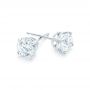 14k White Gold Diamond Stud Earrings - Front View -  102581 - Thumbnail