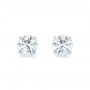  Platinum Platinum Diamond Stud Earrings - Top View -  102560 - Thumbnail