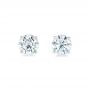  Platinum Platinum Diamond Stud Earrings - Top View -  102567 - Thumbnail