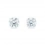 18k White Gold 18k White Gold Diamond Stud Earrings - Top View -  102581 - Thumbnail